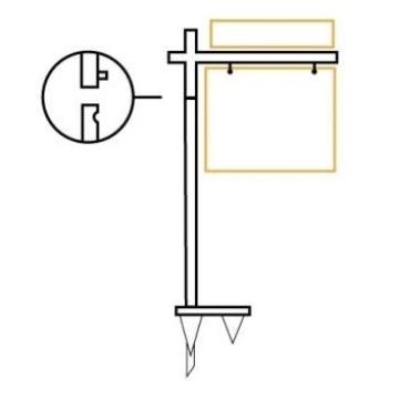 Picture of 64" Straight Arm Post