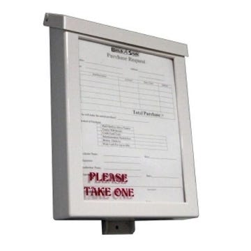 Picture of Brochure Box With Business Card Holder (White)