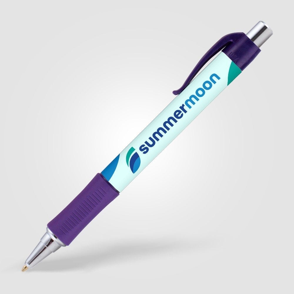 Vision Grip Pen with full-color imprint and rubberized grip